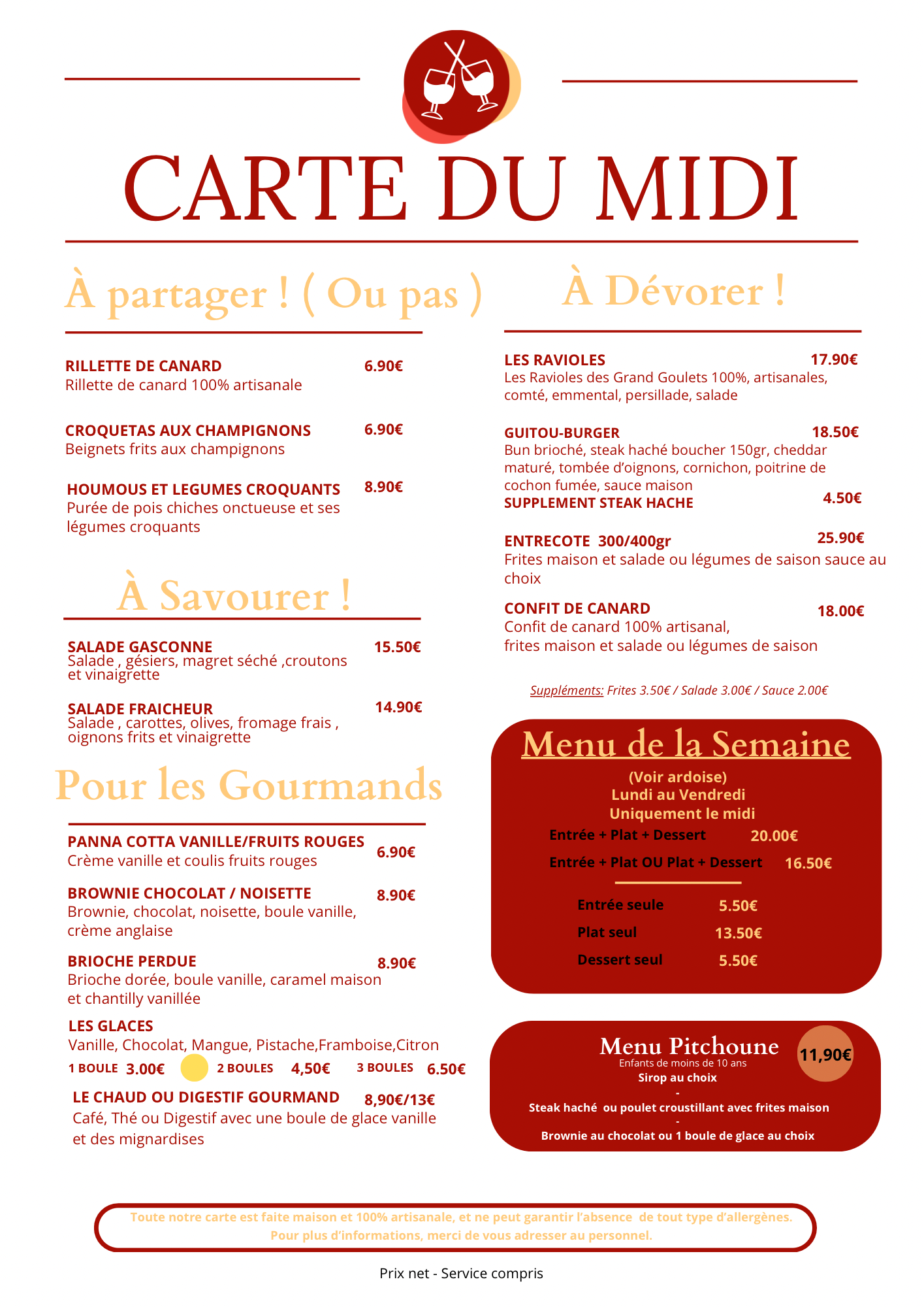 MENU - CARTE MIDI